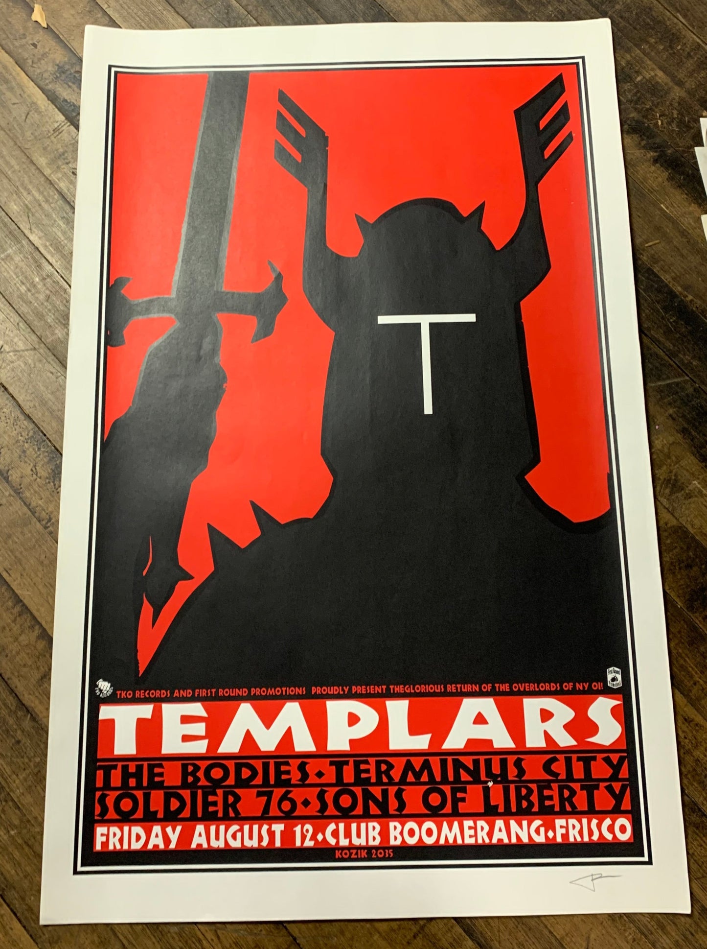 Frank Kozik - 2000 - Templars Concert Poster