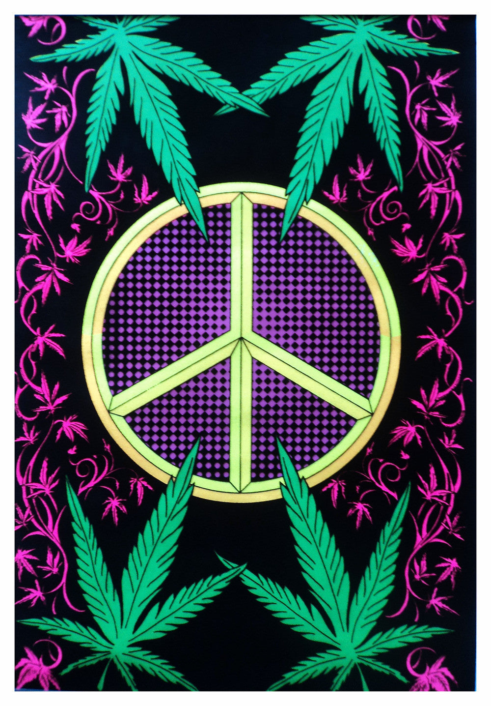 Felt black Light Poster - 19xx - Peace