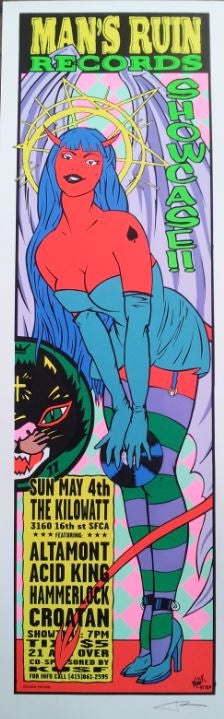 Frank Kozik - 1997 - Man's Ruin Showcase Evil San Francisco Poster