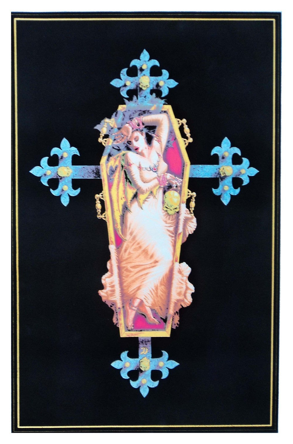 Felt Black Light Poster - 1996 - Bride of the Dark Kiss