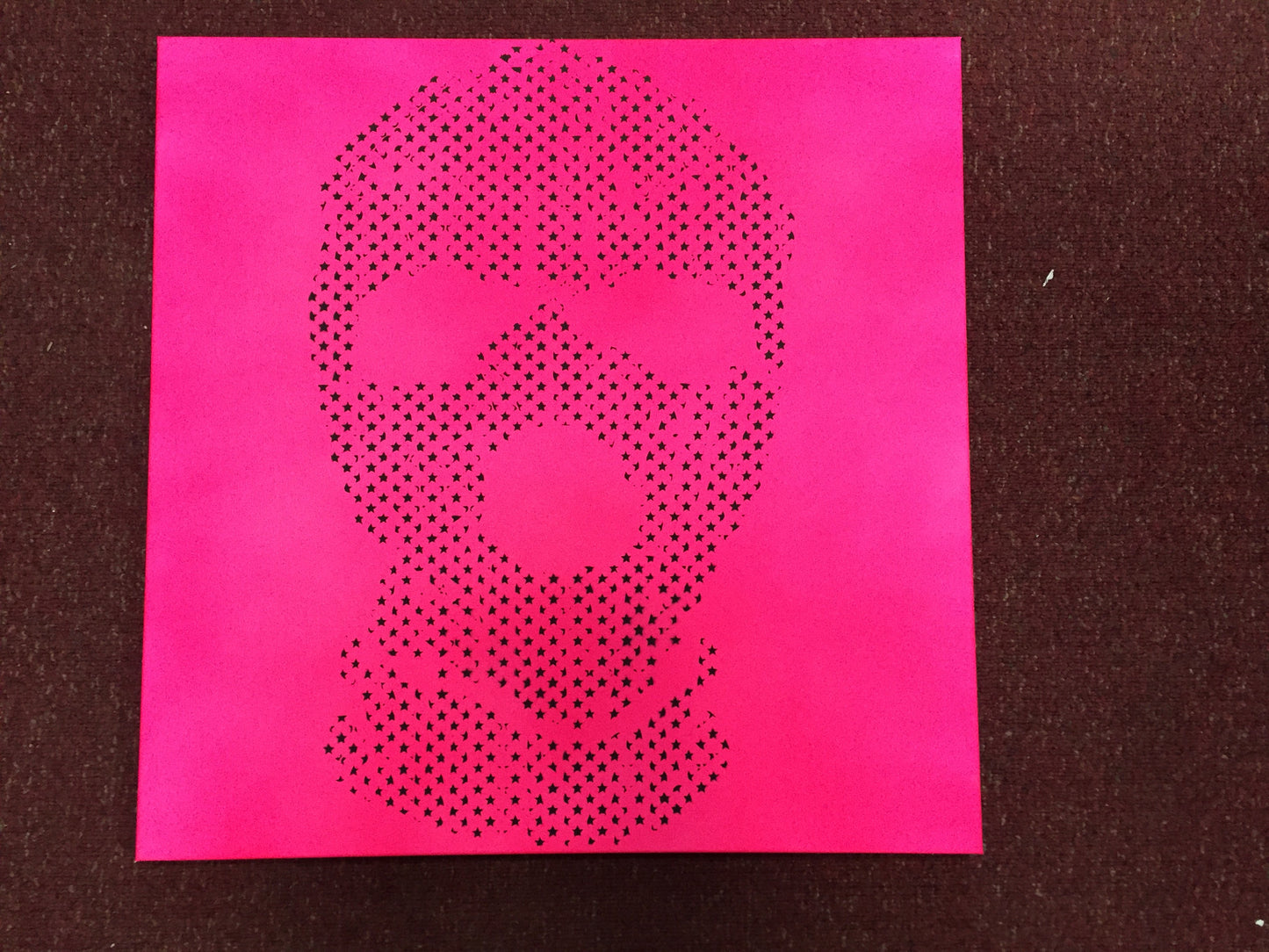 Armando Chainsawhands - 2016 - Hot pink/ Black stars Ski Mask Original Canvas