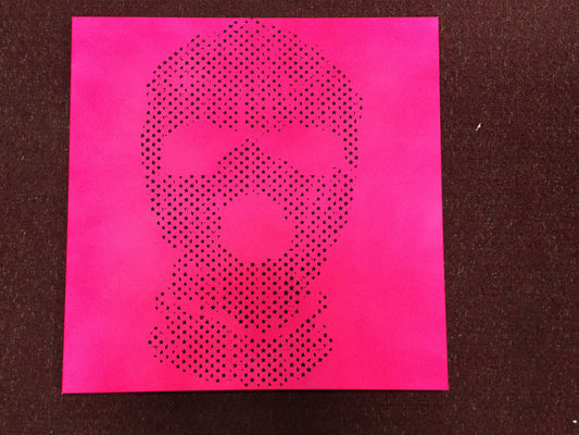 Armando Chainsawhands - 2016 - Hot pink/ Black stars Ski Mask Original Canvas