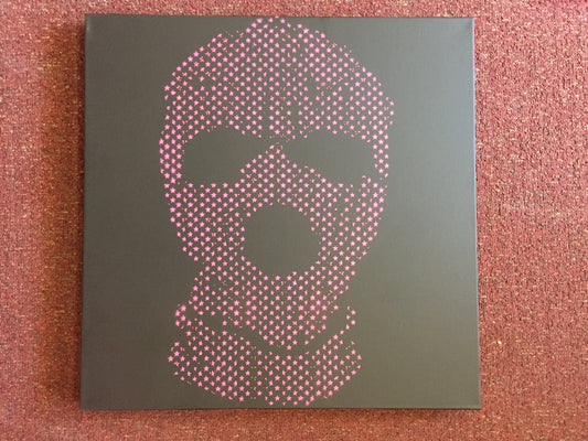 Armando Chainsawhands - 2016 - Black/ hot pink stars Ski Mask Original Canvas