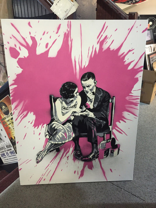Armando Chainsawhands - 2016 - Partners in Crime (Pink) Original on Canvas