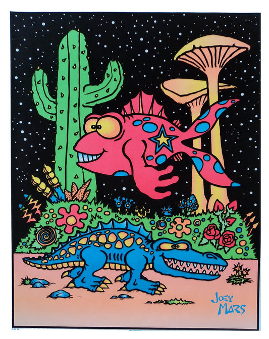 Felt Black Light Poster - 1996 - Joey Mars Paleon