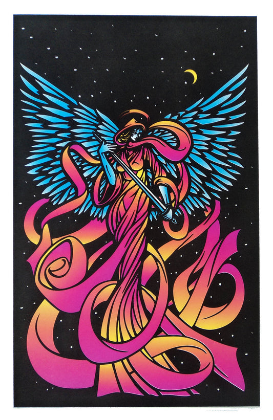Felt Black Light Poster - 1997 - Angel