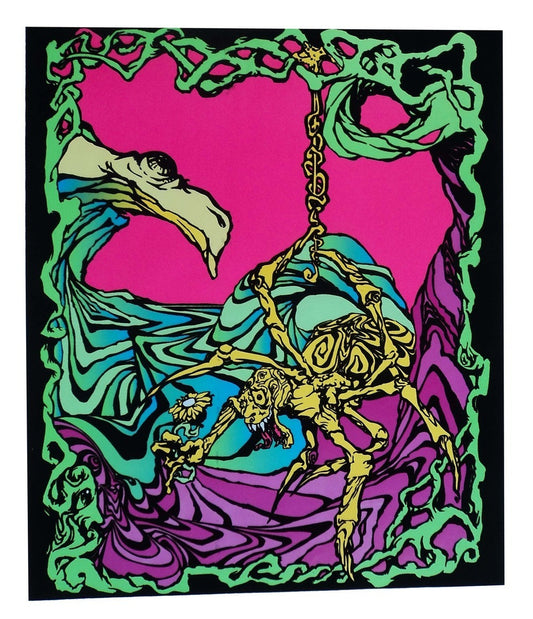 Felt Black Light Poster - 1998 - Spider