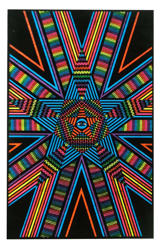 Felt Black Light Poster - 1994 - Star Gaze