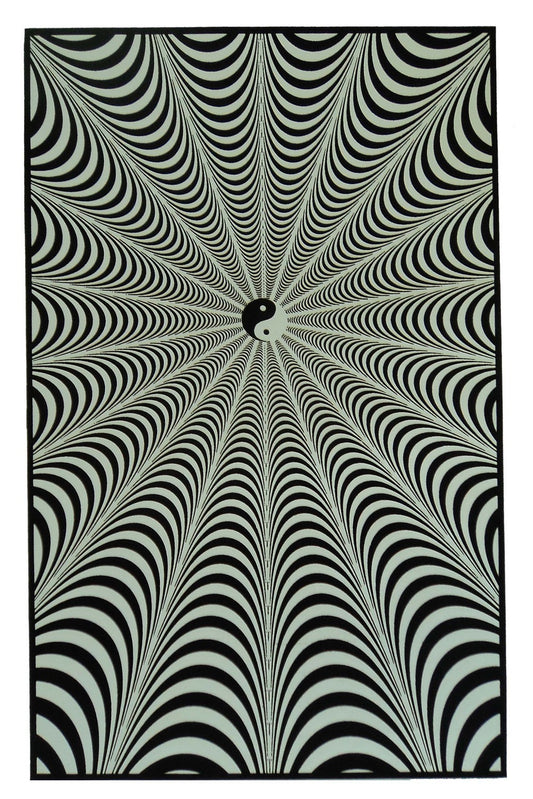 Felt Black Light Poster - 1994 - Yin Yang Infinity