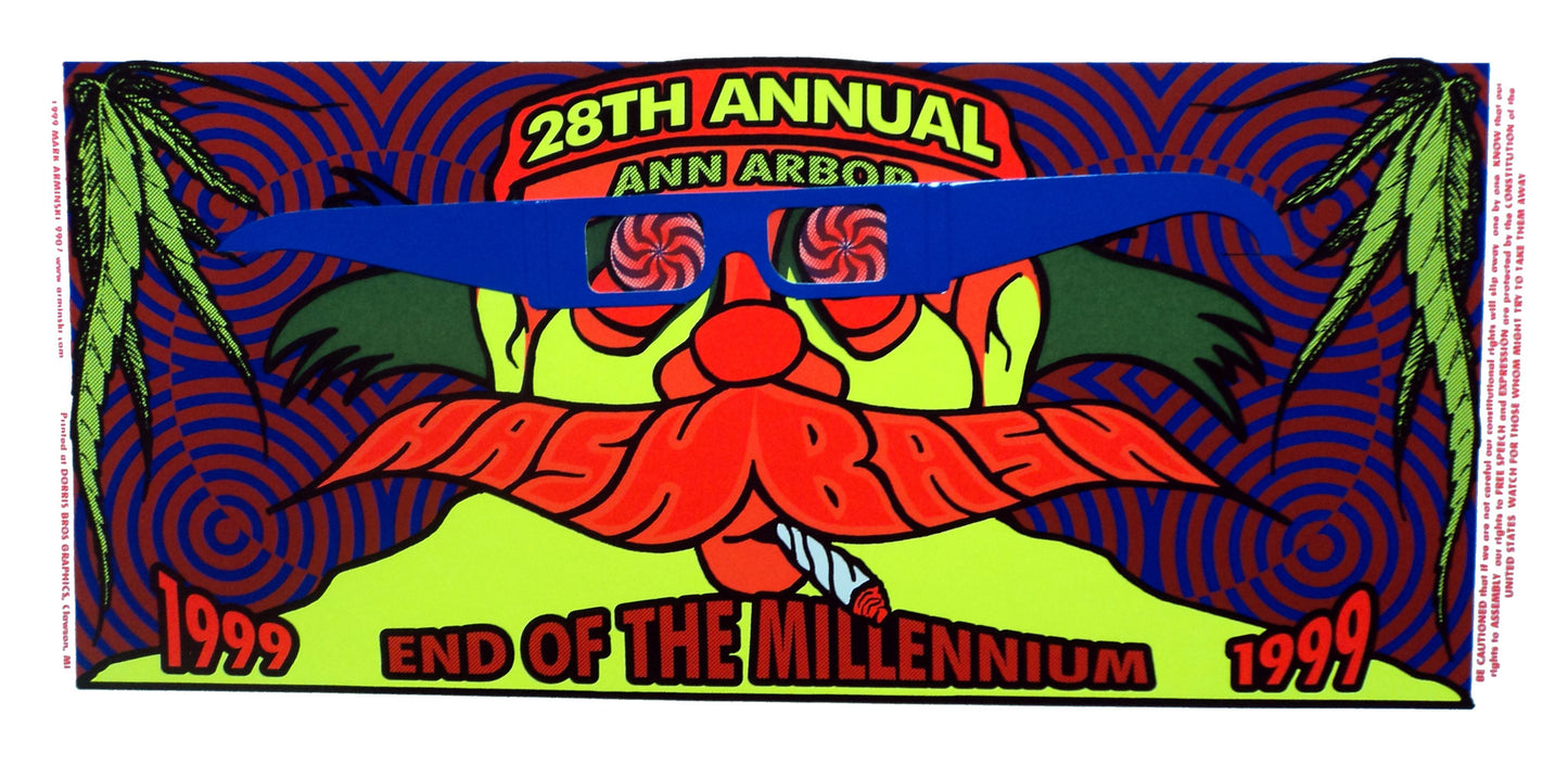Mark Arminski - 1999 - Hash Bash Ann Arbor Concert Poster