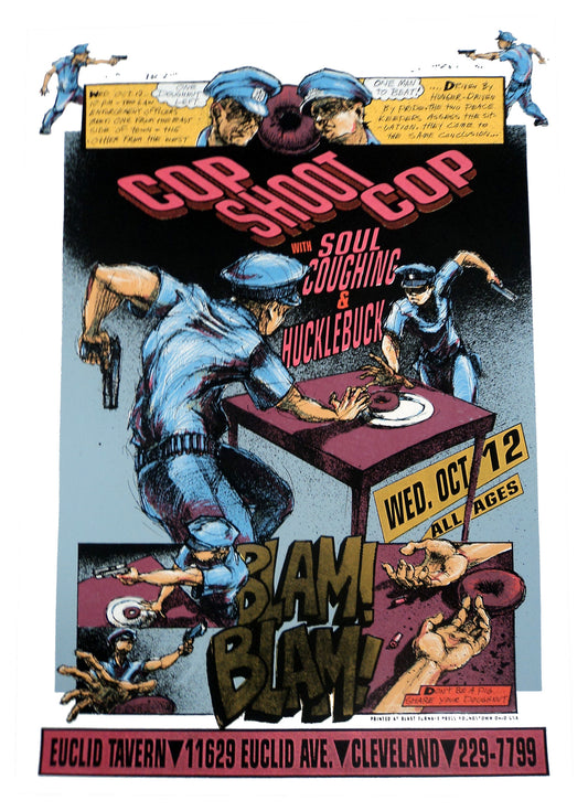 Derek Hess - 1994 - Cop Shoot Cop Concert Poster