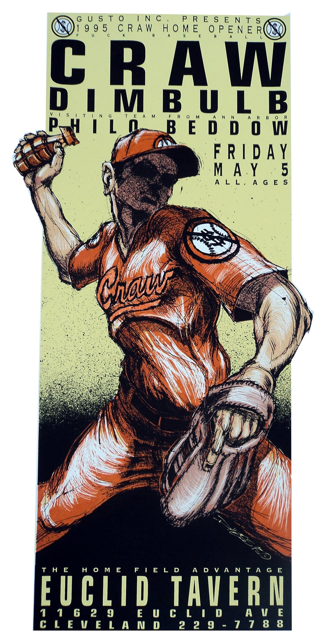 Derek Hess - 1995 - Craw Poster
