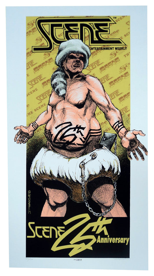 Derek Hess - 1995 - Scene Magazine 25th Anniversary Poster