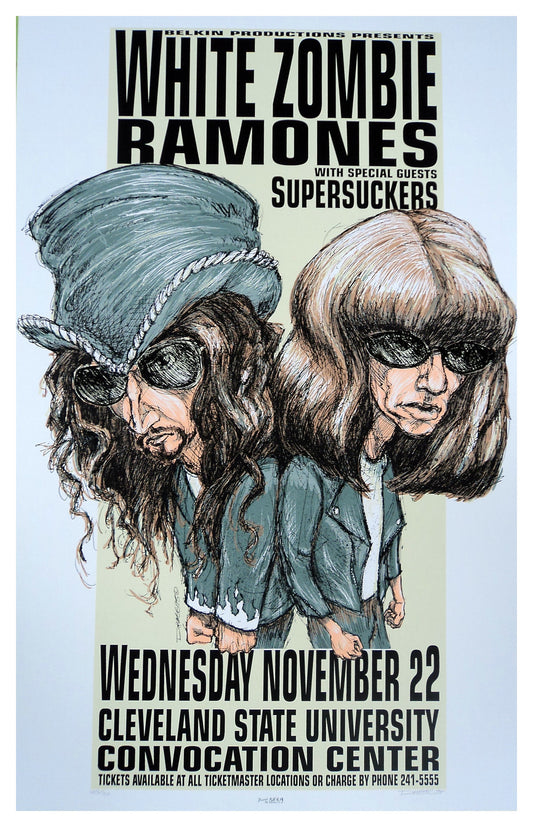 Derek Hess - 1995 - White Zombie/Ramones Poster