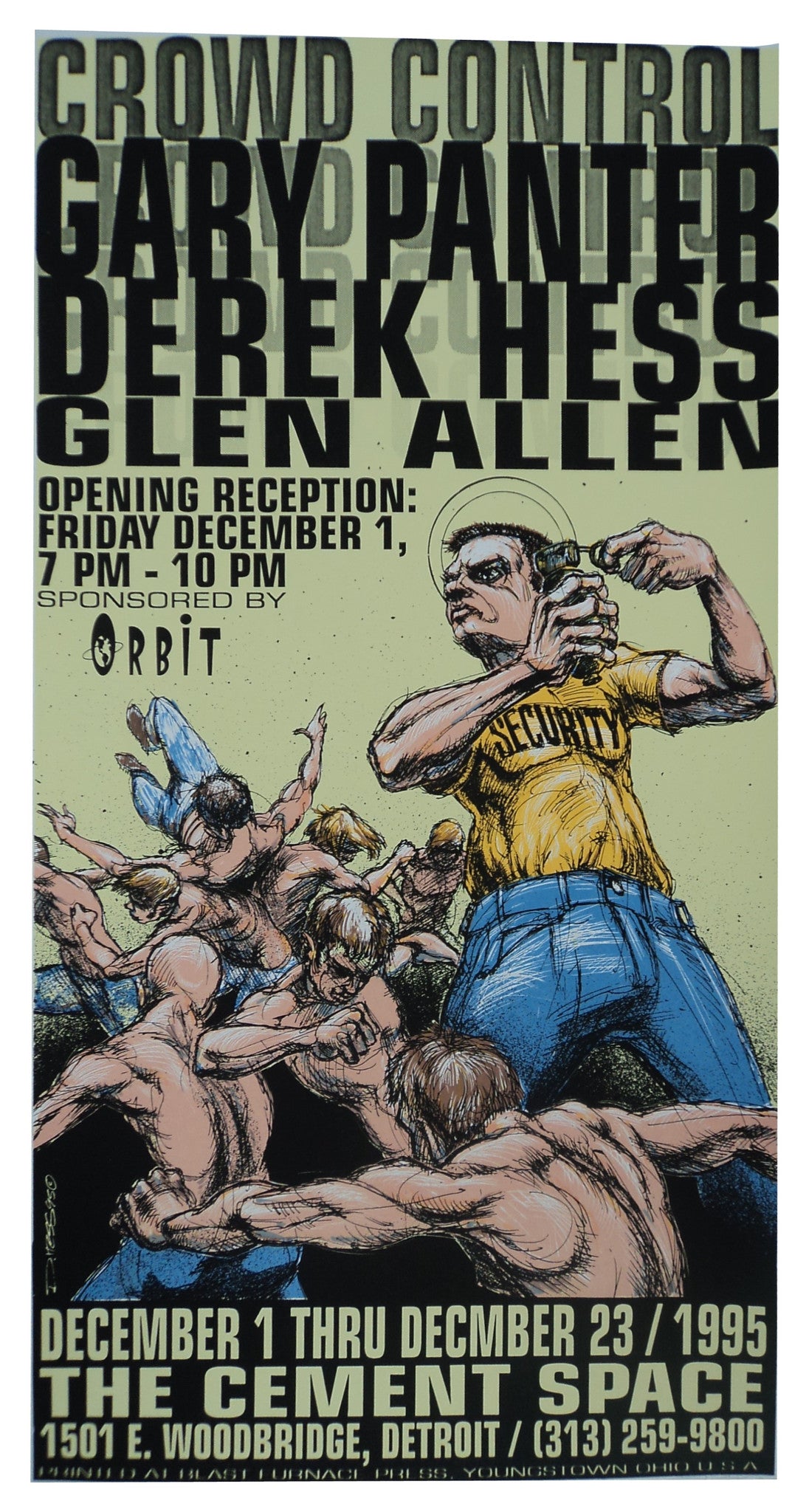Derek Hess - 1995 - Crowd Control Poster
