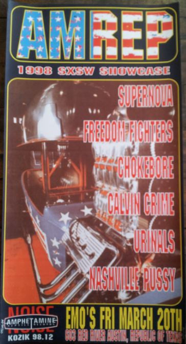 Frank Kozik - 1998 - AmRep SXSW Poster