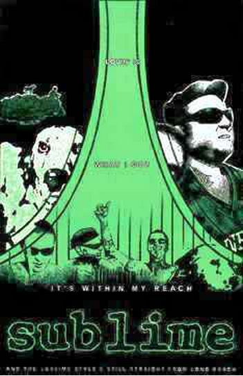 Felt Black Light Poster - 2002 - Sublime Long Beach