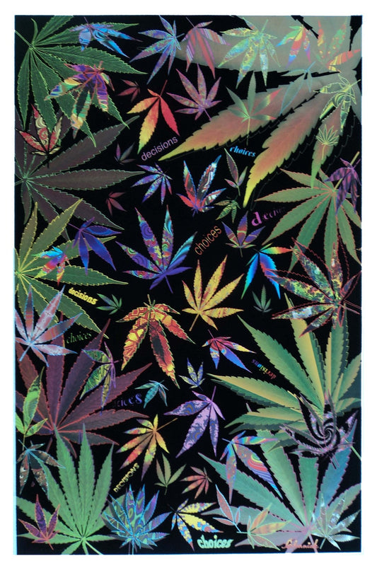 Felt Black Light Poster - 2002 - Midnight Leaves