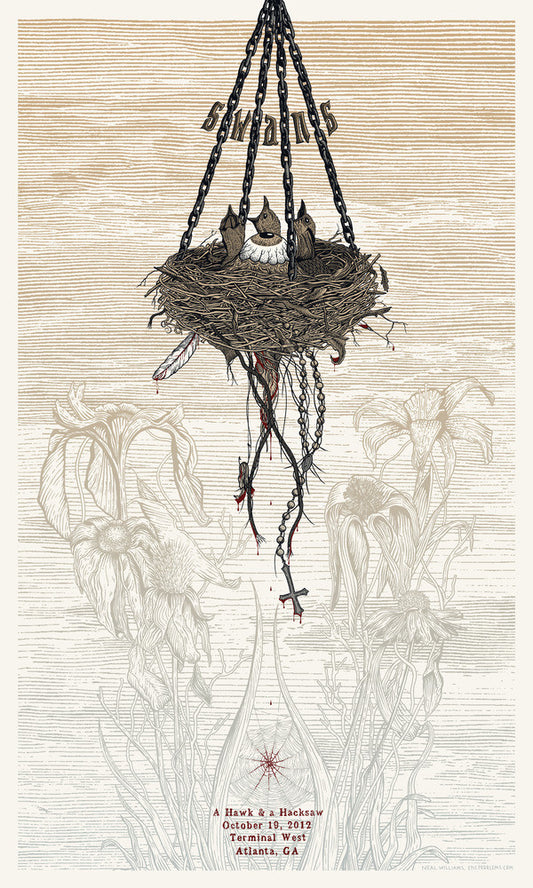 Neal Williams - 2012 Swans - Atlanta Concert Poster